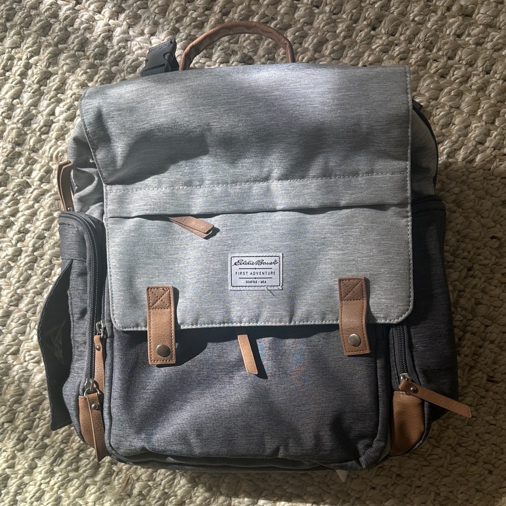 Eddie Bauer Gray Diaper Bag